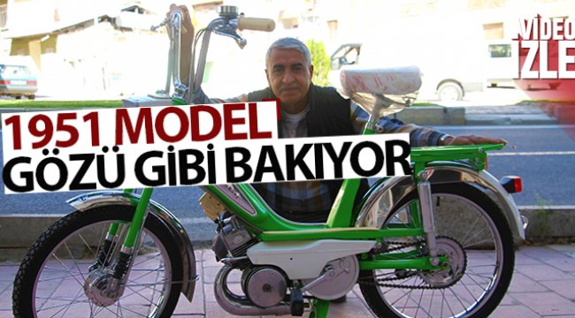 Elazığlı motosiklet ustası, 1951 model mini mobilete gözü gibi bakıyor