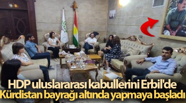 HDP, İsveç heyeti ile Öcalan'ın fotoğrafı altında görüştü