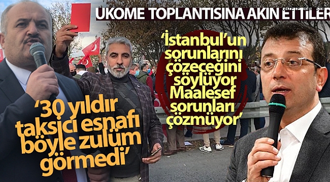 İstanbul'da taksiciler UKOME toplantısına akın etti.