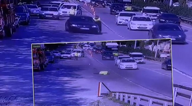 Kocaeli&#039;de hareketli anlar! Trafik polisi yaralandı