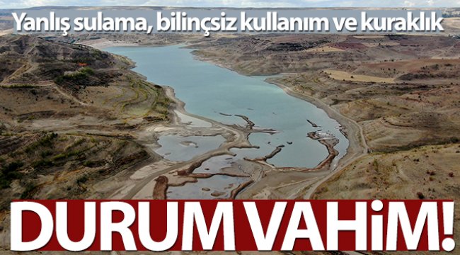 Suyu 1 kilometre çekildi, barajın son görüntüsü korkuttu