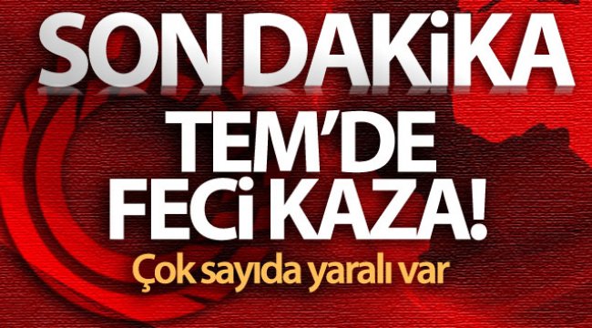 TEM&#039;de 15&#039;ten fazla araç birbirine girdi: Çok sayıda yaralı var