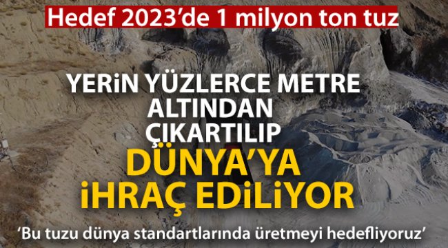 Yerin yüzlerce metre altından çıkartılıyor, dünyaya ihraç ediliyor