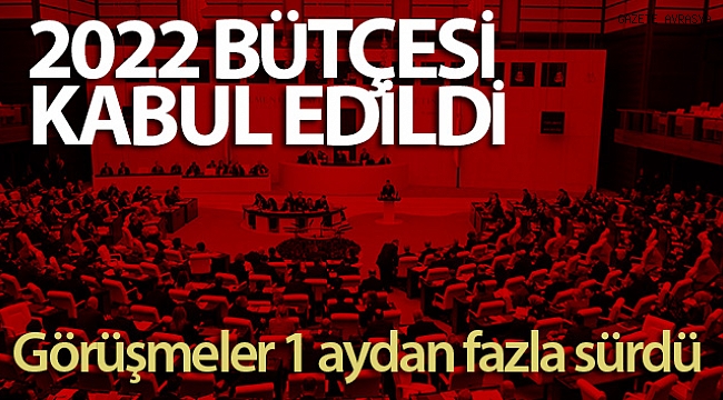 2022 bütçesi TBMM Plan ve Bütçe Komisyonu'nda kabul edildi.