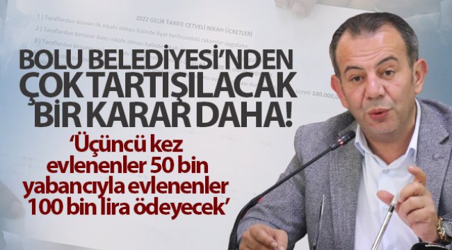 Bolu Belediyesi’nden çok tartışılacak bir karar daha