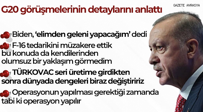 Cumhurbaşkanı Erdoğan: 'Biden ile samimi ve yapıcı havada bir toplantı yaptık'.