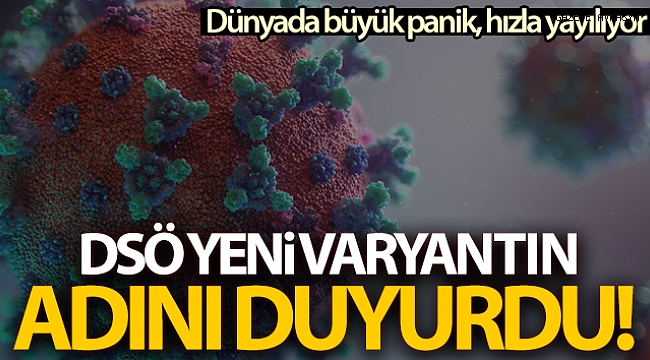 DSÖ, Covid-19'un yeni mutasyonunu 'Omicron' olarak adlandırdı.
