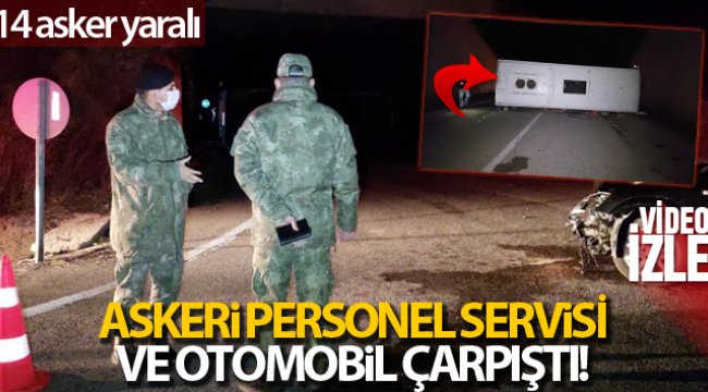Tekirdağ’da otomobil ile askeri personel servisi çarpıştı: 14 asker yaralı