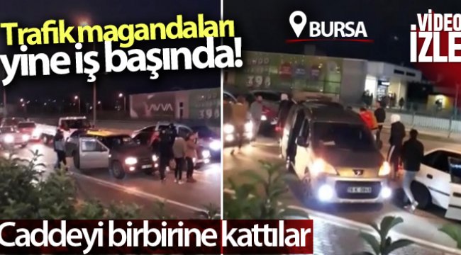 Bursa’da asker eğlencesi için trafiği böyle kapattılar