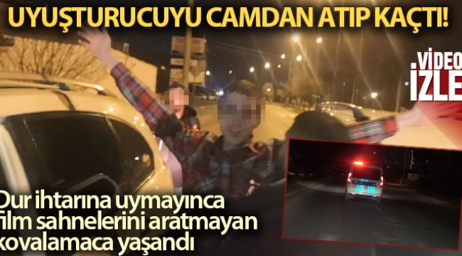 Dur ihtarına uymayıp eroini camdan atıp kaçtı, kovalamacayla yakalandı