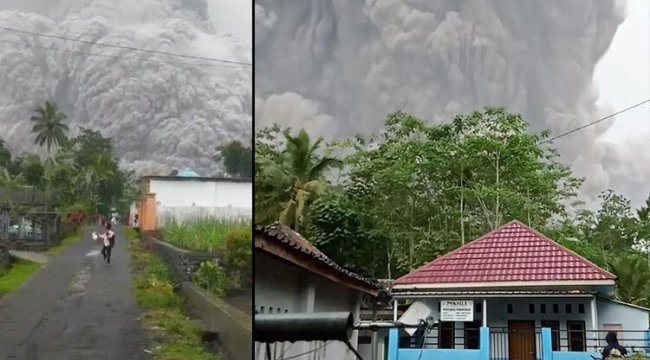 Endonezya&#039;da Semeru Yanardağı&#039;nda patlama! Filmleri aratmayan görüntüler...