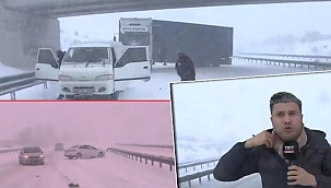 Son dakika: Bursa'yı Ankara'ya bağlayan karayolunda kar engeli! Canlı yayında büyük tehlike