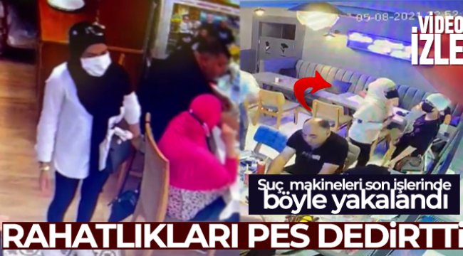 Taksim’de turistlerin çantasını çalan kadın hırsızlar kamerada