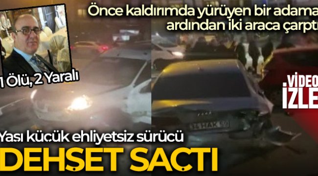Bahçelievler’de yaşı küçük ehliyetsiz sürücü dehşet saçtı, o anlar kamerada