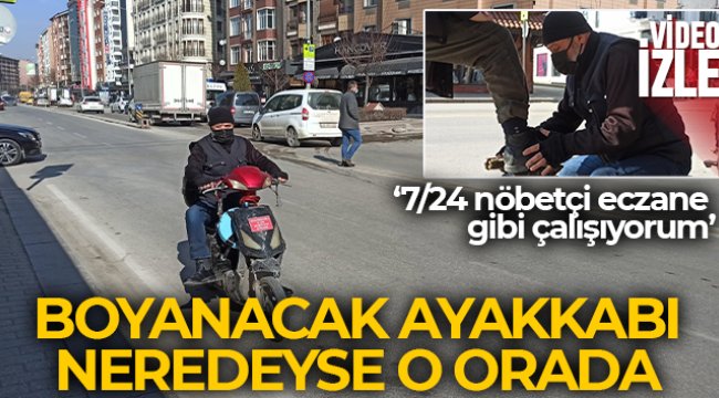 Boyanacak ayakkabı neredeyse o orada
