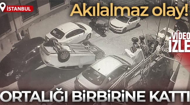 İstanbul’da akılalmaz olay kamerada: Araca çarpıp kadınlardan kaçarken takla attı