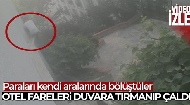 İstanbul’da otele tırmanan hırsızlar kamerada!