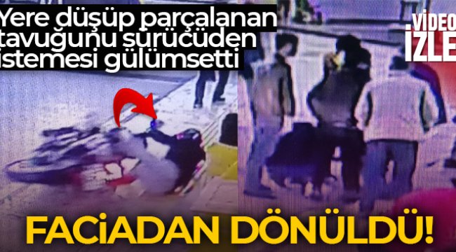 Kaldırımda sürüklenen motosiklet faciaya neden oluyordu