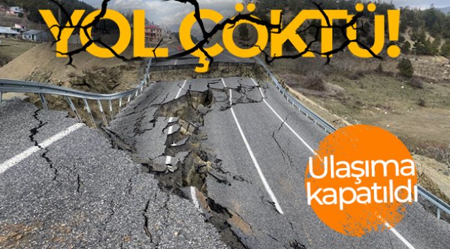 Adana’da asfalt yol çöktü