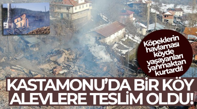 Kastamonu’da bir köy alevlere teslim oldu: 7 ev, 7 ahır, 12 hayvan, 1 traktör ve 1 cami yandı