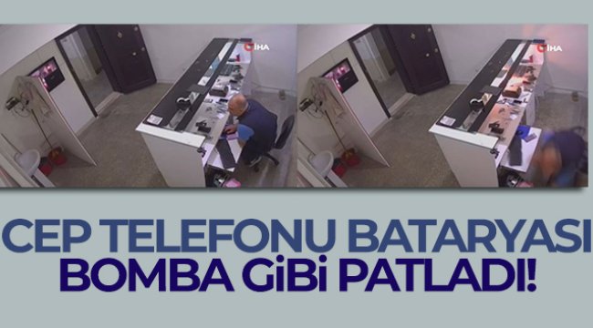 Ankara’da cep telefonu bataryasının patlama anı güvenlik kameralarına yansıdı