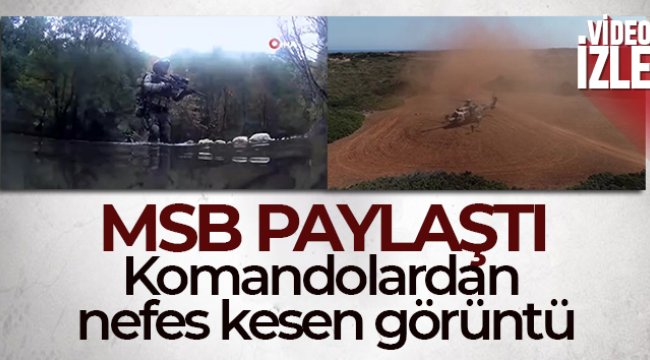 MSB, komandoların nefes kesen görüntülerini paylaştı