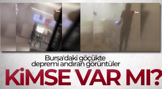 Bursa&#039;daki göçükte Gölcük depremini andıran görüntüler...&#039;Kimse var mı&#039;