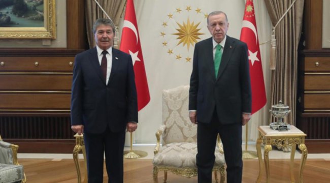 Cumhurbaşkanı Erdoğan, KKTC Başbakanı Üstel’i kabul etti