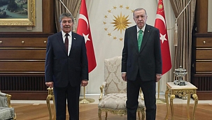 Cumhurbaşkanı Erdoğan, KKTC Başbakanı Üstel'i kabul etti