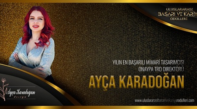 AYÇA KARADOĞAN DESİGN'IN EZBER BOZAN TASARIMLARI ÖDÜLÜ ALDI