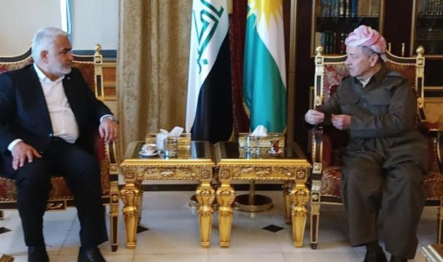 HÜDA PAR Genel Başkanı, Erbil'de Barzani ile görüştü