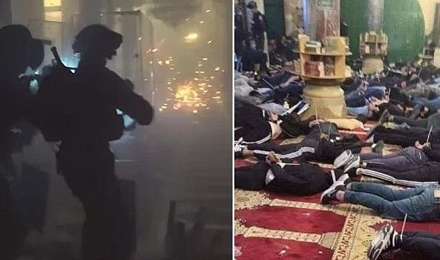 İsrail polisi, Mescid-i Aksa baskınında 200 Filistinliyi gözaltına aldı