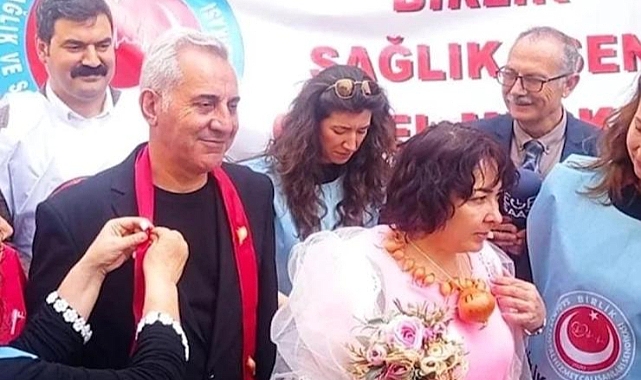 Yeni evlenen memur çifte altın yerine soğan takıldı
