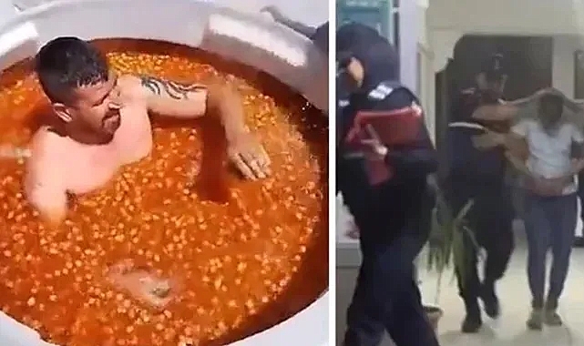 Çıplak halde zeytin tankının içine girmişti, tek cümleyle serbest kaldı: 'Eğlence için yaptım'