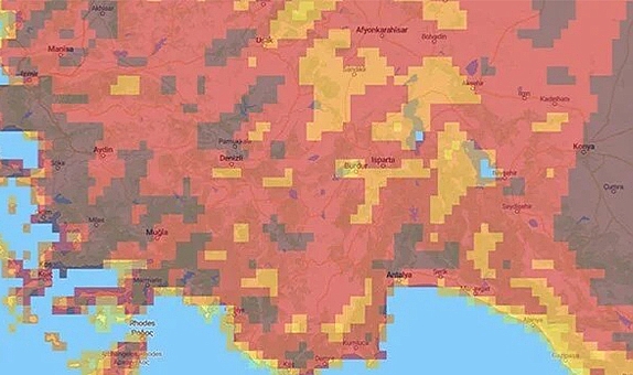 Harita yayınlandı! ‘Çok aşırı tehlike’ veya ‘aşırı tehlike’ olarak en riskli bölgeler…