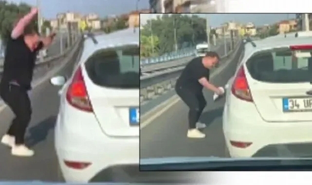İzmir’de trafikte korku dolu anlar: Yol kesti, ayna kırdı