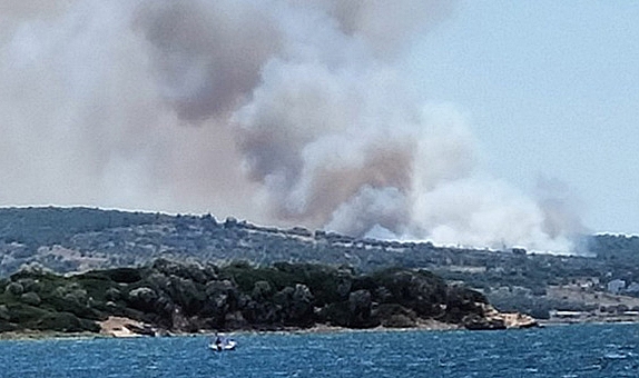 İzmir’in iki ilçesinde aynı anda orman yangını