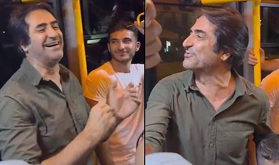 Mahsun Kırmızıgül’den minibüste mini konser