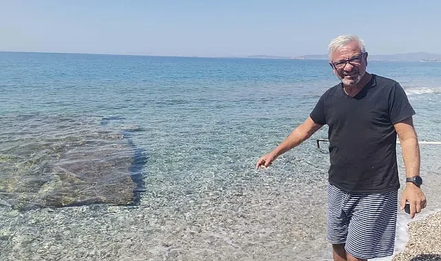 İzmir'de denizde kaya parçası tehlikesi