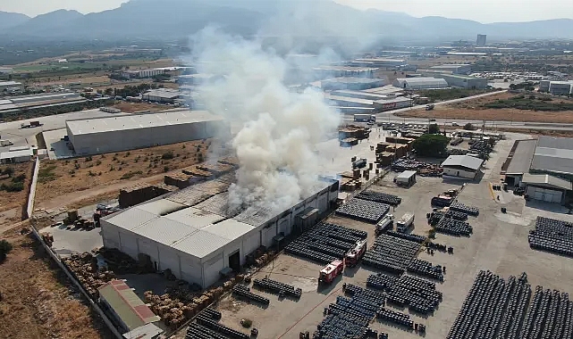 İzmir'de palet fabrikasında çıkan yangın kontrol altına alındı!