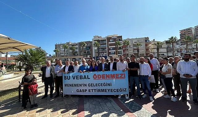 CHP Menemen’den ‘satış’ tepkisi! Hep birlikte belediye önüne yürüdüler!