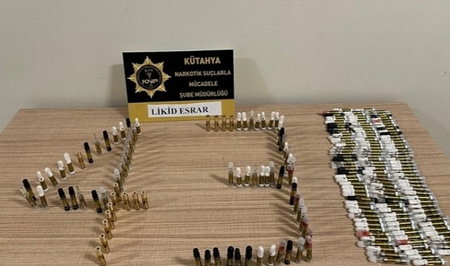 Kütahya'da yolcu otobüsünde uyuşturucu yakalandı