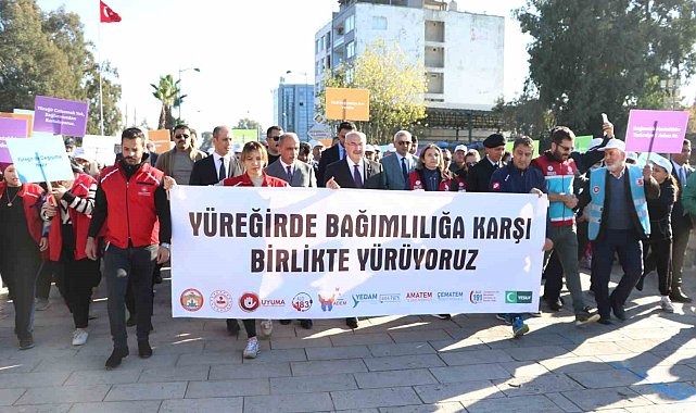 Adana'da 750 kişi bağımlılığa karşı yürüdü