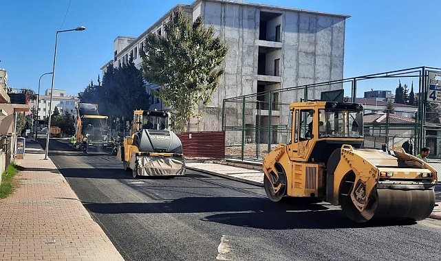 Akdeniz'de asfalt çalışmaları aralıksız sürüyor
