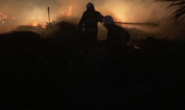 Arsuz'da çöplük yangını büyümeden söndürüldü