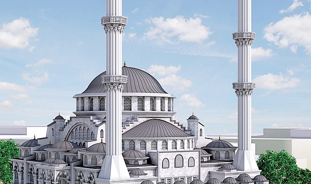 Atila Aydıner'in inşaatını başlattığı Hoca Hayri Efendi Merkez Camii'nde çalışmalar sürüyor