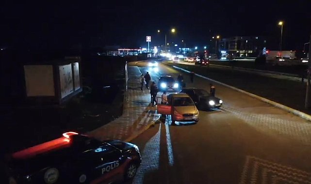 Balıkesir'de asayiş, narkotik ve huzur uygulaması dron ile görüntülendi