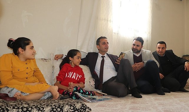 Cizre Milli Eğitim Şube Müdürü Gayirinal, evde eğitim alan öğrencilerle buluştu