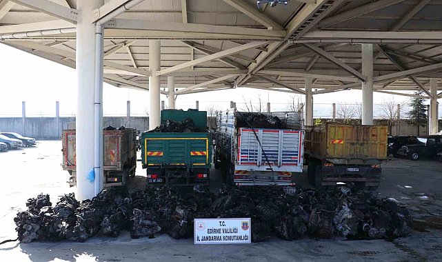 Edirne jandarmasından 25 milyon liralık kaçakçılık operasyonu