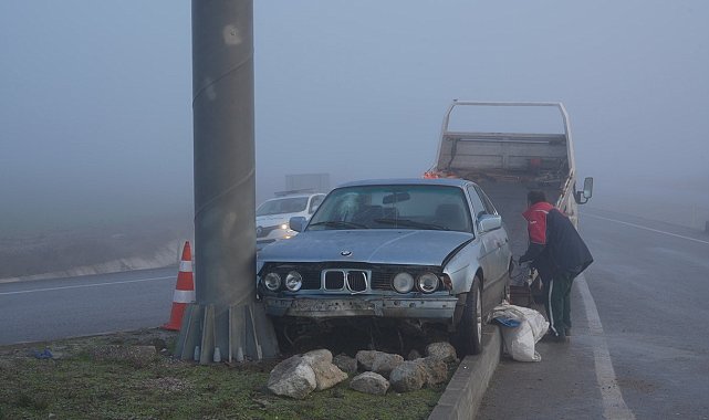 Edirne'de yoğun sis kazaları beraberinde getirdi